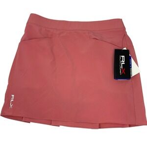 Ralph Lauren RLX Performance Stretch Pleated Back Golf Tennis Skort Size M NET